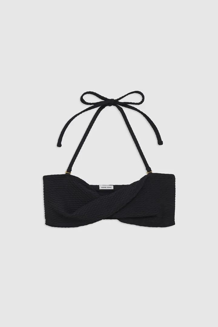 ANINE BING Rosa Bikini Top in Black