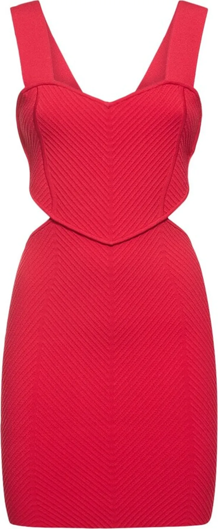 Heart ottoman jersey cutout mini dress