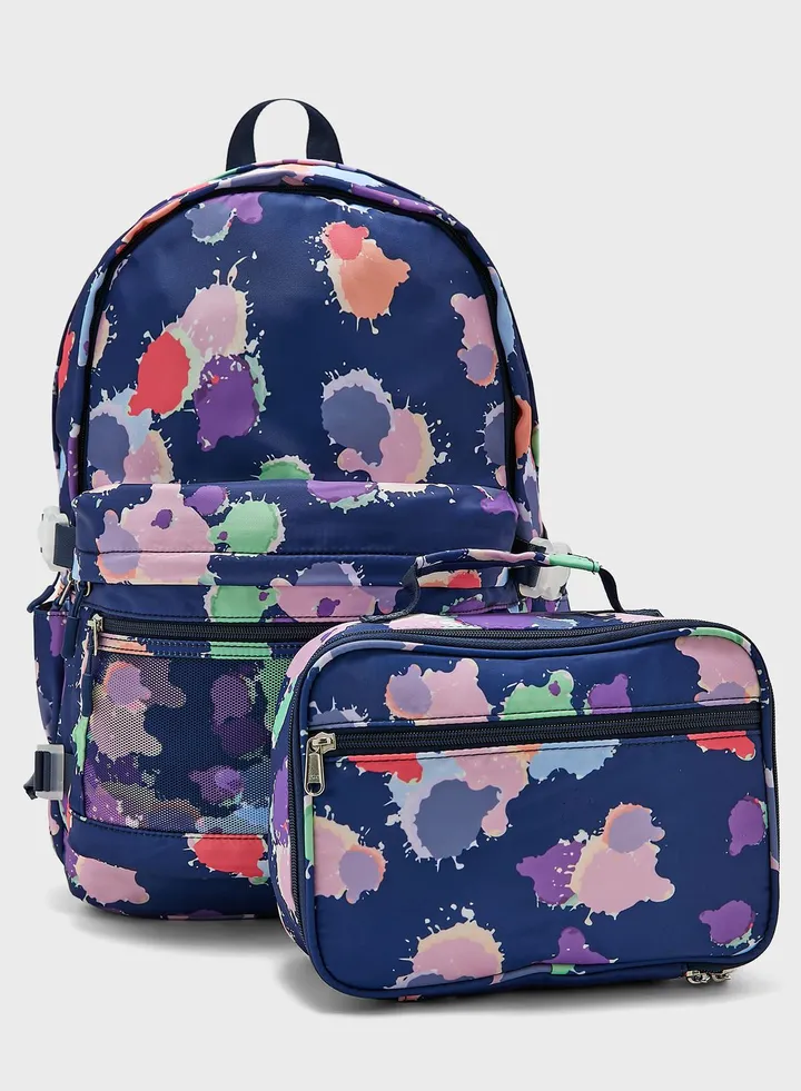 2 Piece Set Laptop Backpack And Lunch Bag