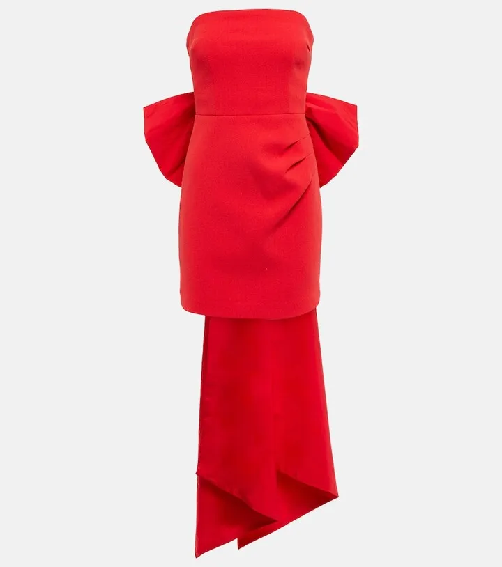 Scarlett strapless bow minidress