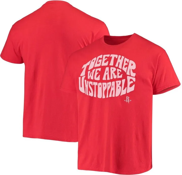Men's Junk Food Red Houston Rockets Positive Message Enzyme Washed T-shirt