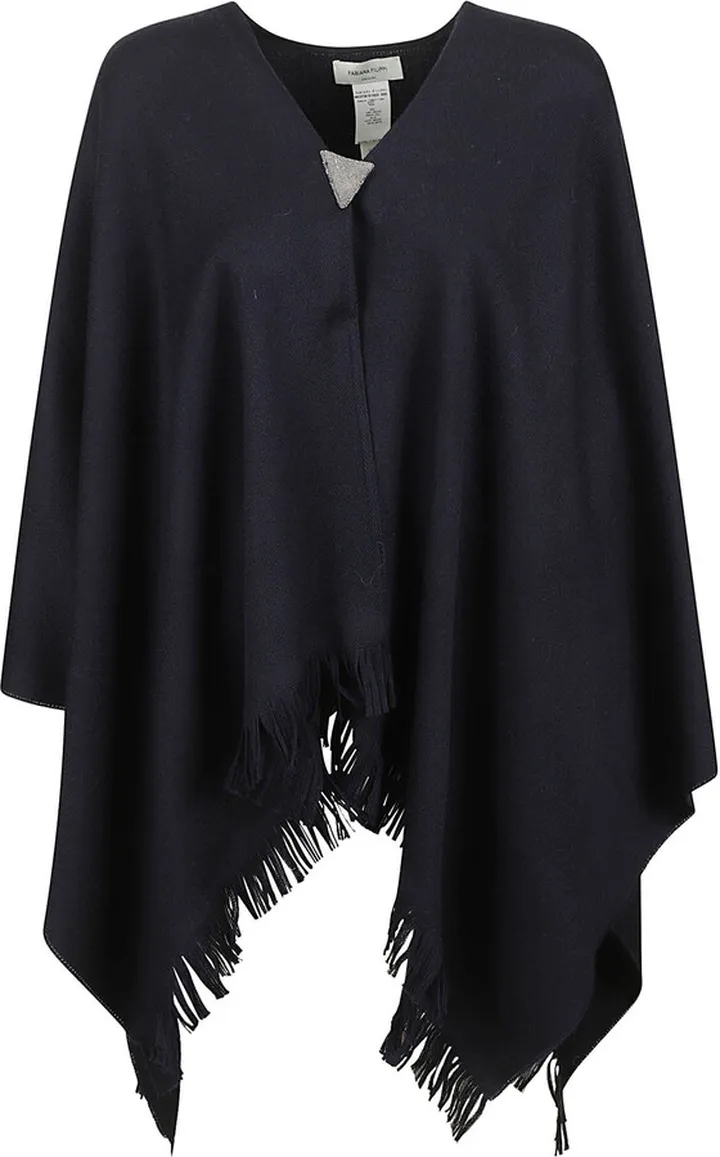 Fringe Trim Plain Cape