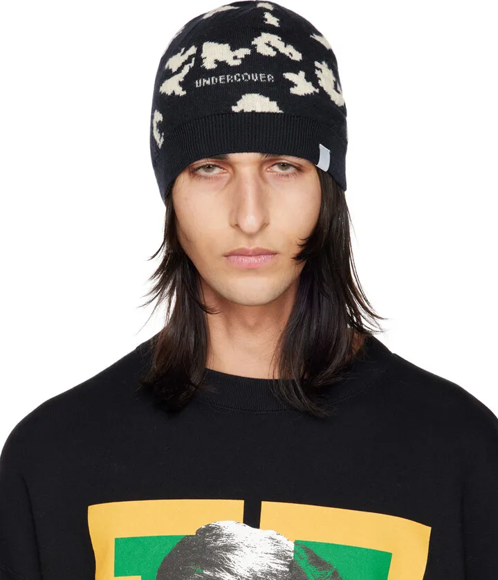 UNDERCOVER Navy Jacquard Beanie