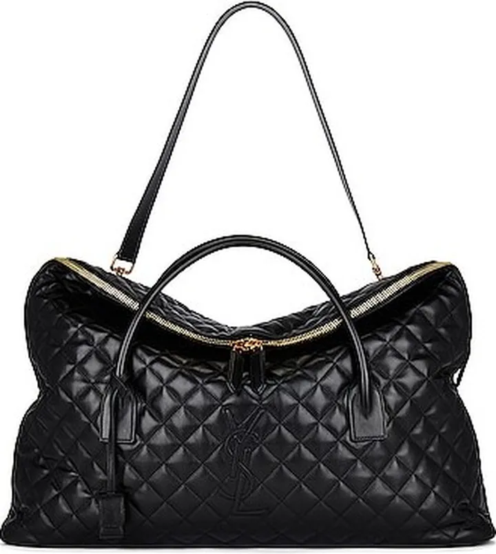 Saint Laurent Quilted Duffle Bag in Black