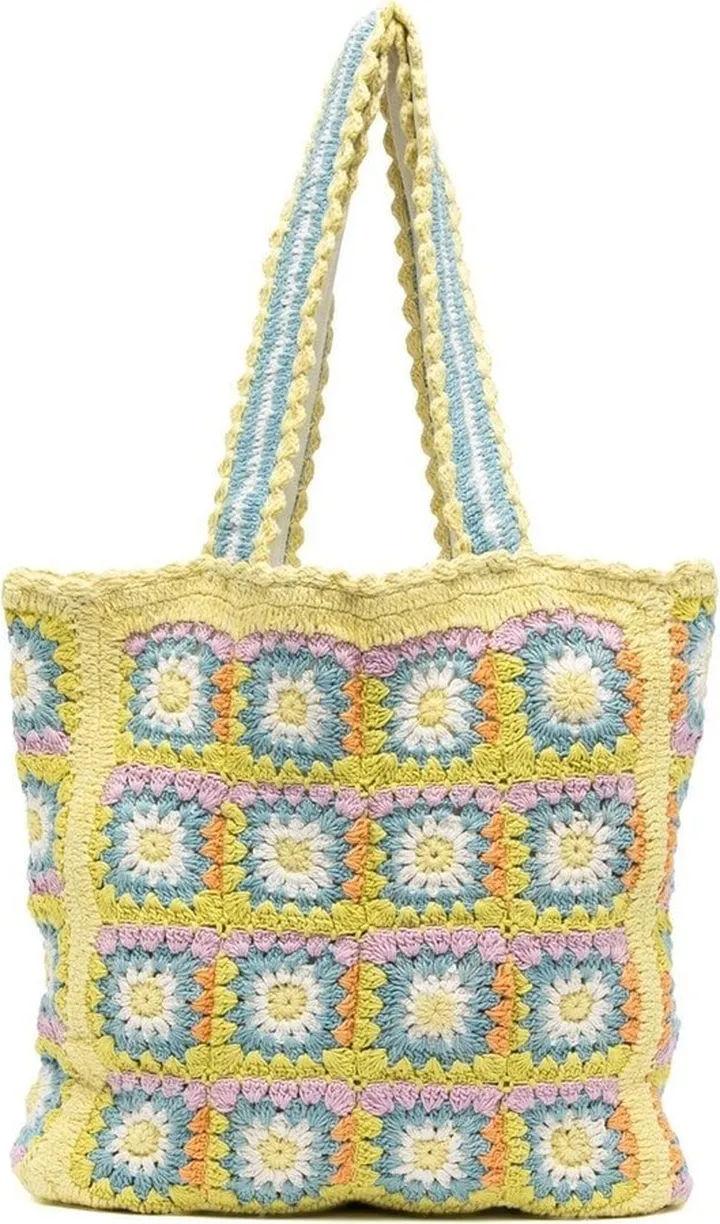 Crochet-Knit Tote Bag