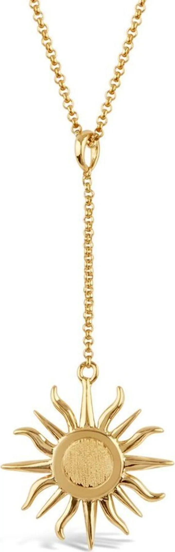 Dinny Hall Gold Charm Sun With Brushed Centre