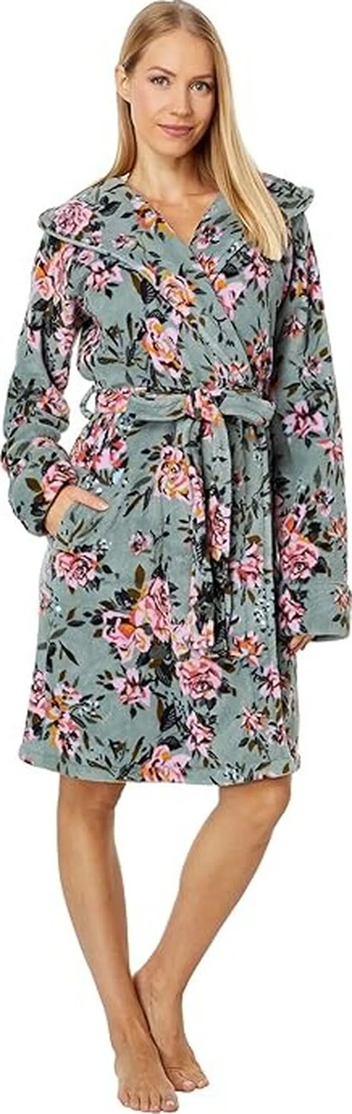 Vera Bradley Plush Fleece Robe (Rosy Outlook) Women's Pajama
