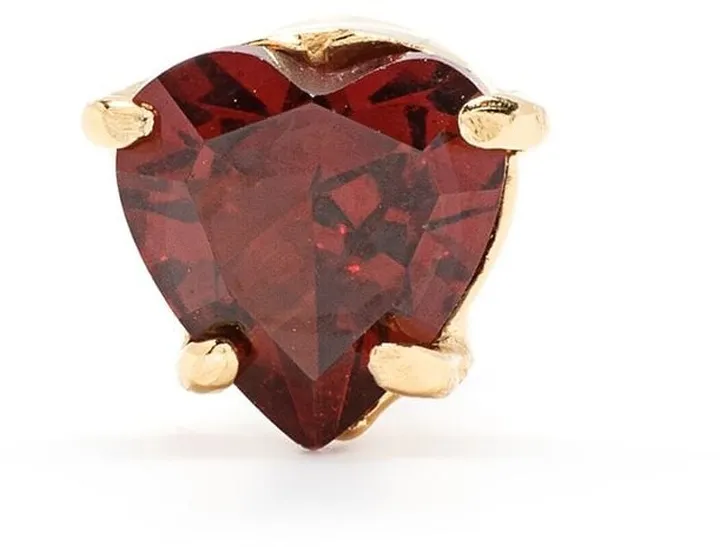 Garnet Heart Stud Earrings