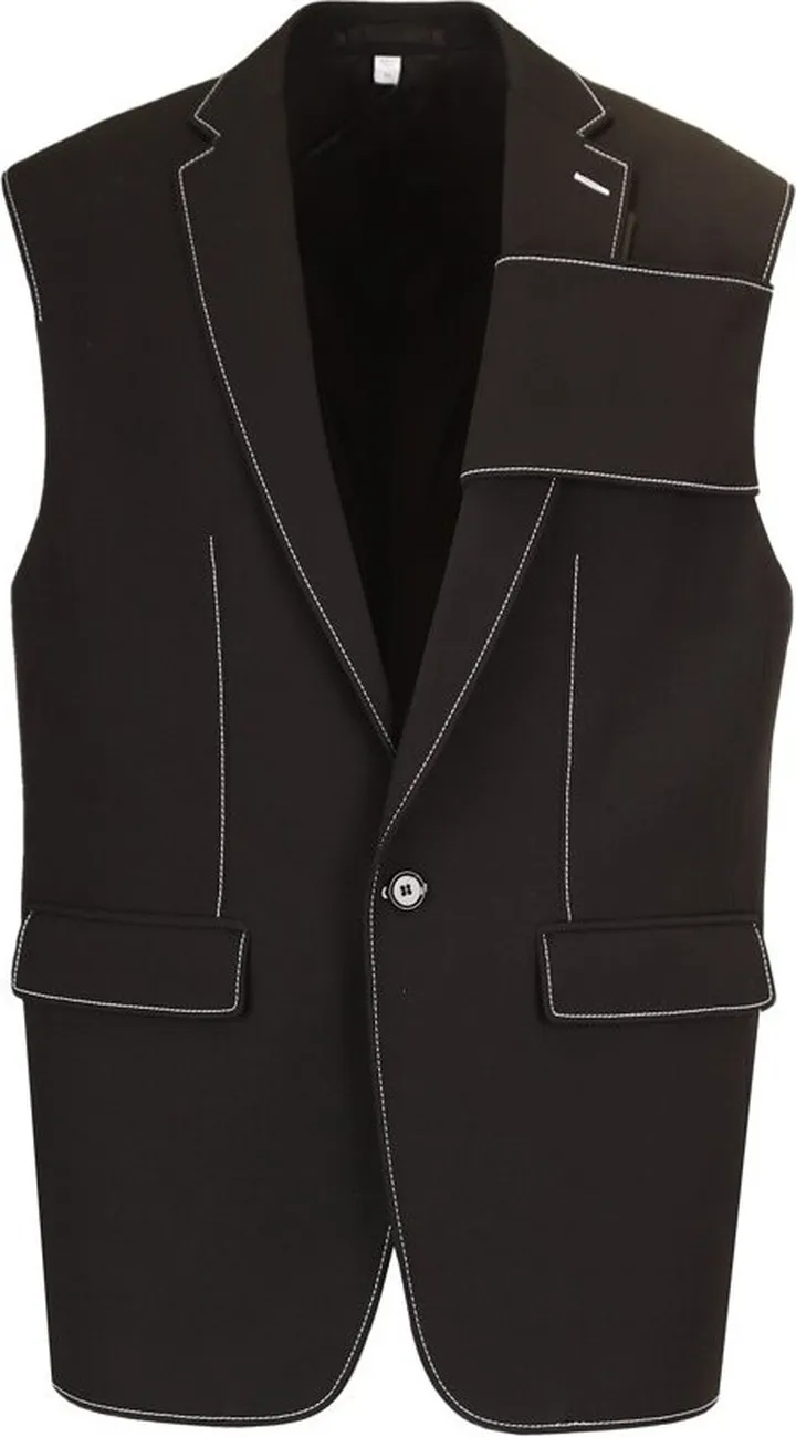 Burberry Single-Breasted Contrast Stitch Gilet