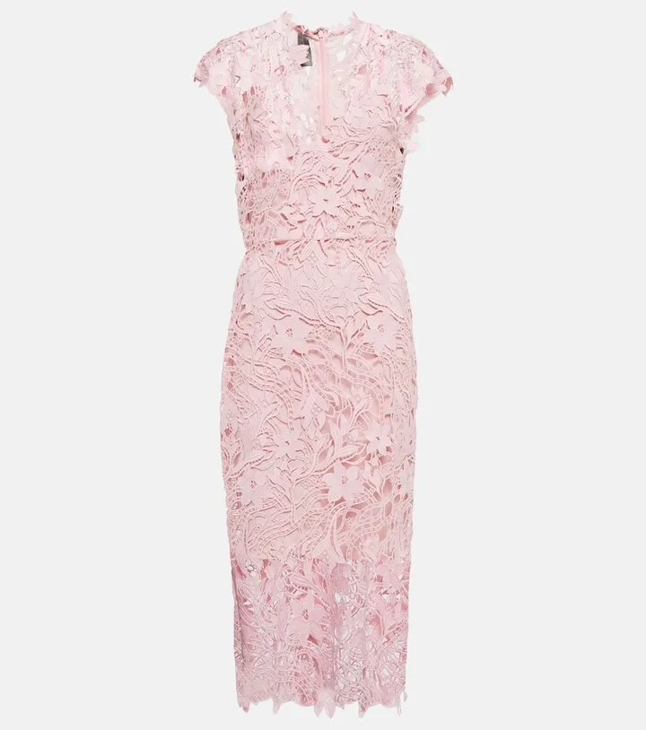 Floral lace midi dress