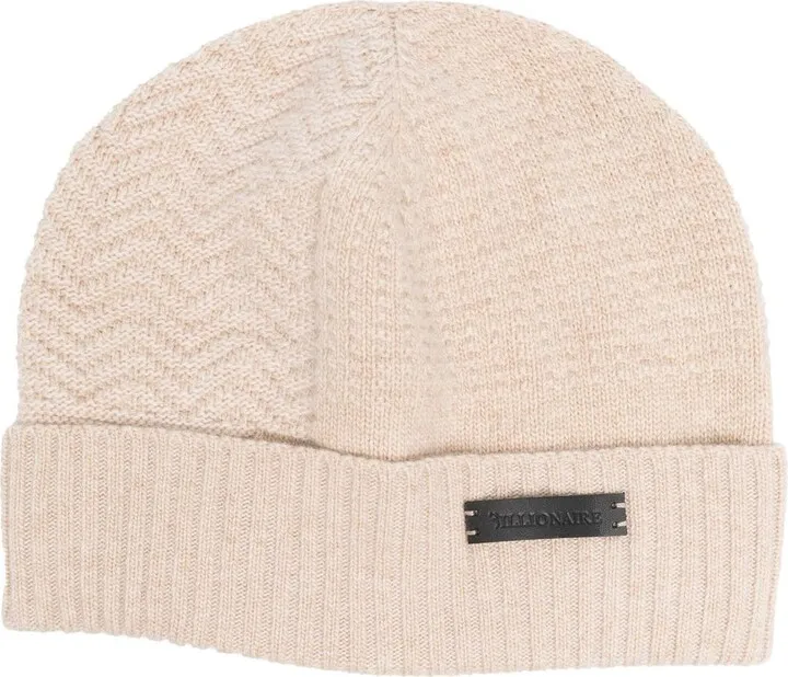Patchwork Jacquard-Knit Beanie