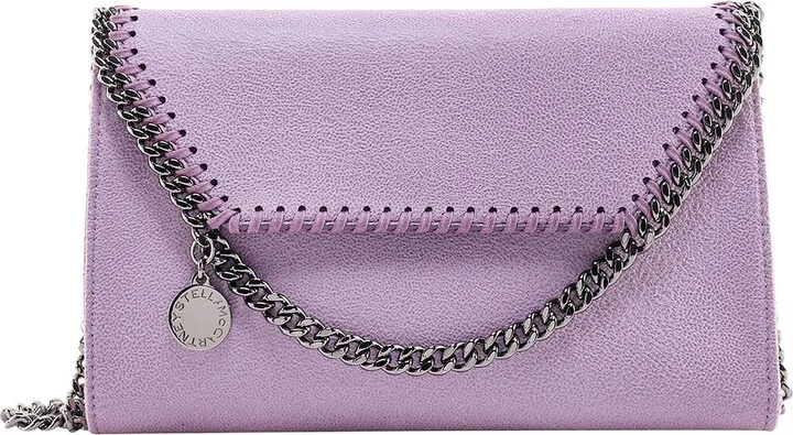 Lilac Falabella Shoulder Bag from Stella McCartney Falabella shaggy deer shoulder bag with iconic chain