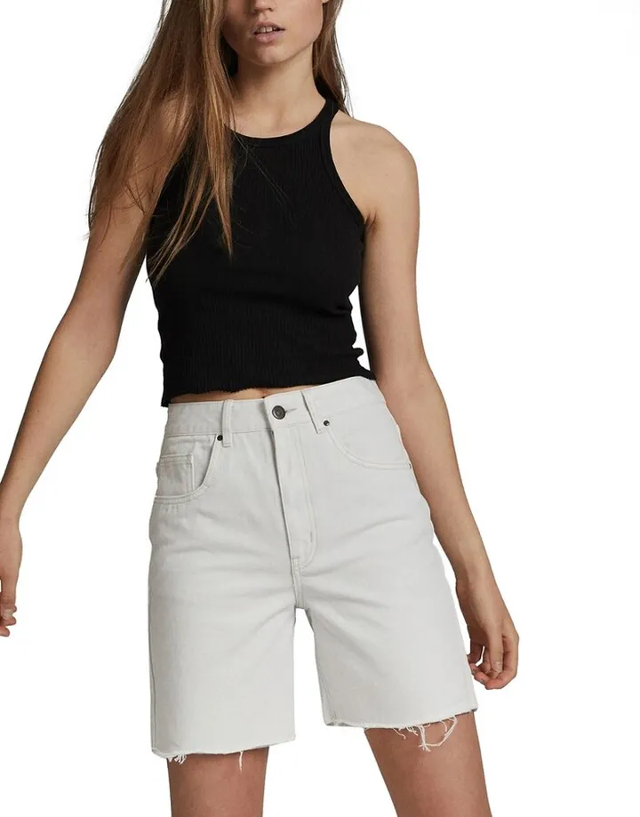 Cotton:On straight denim bermuda short in ecru