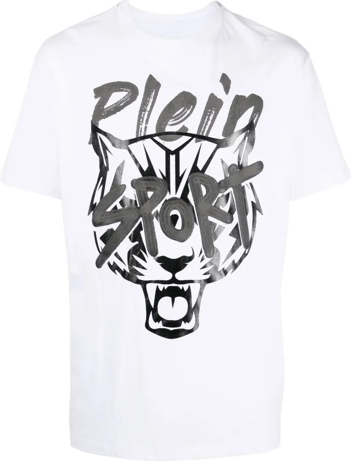 tiger-head logo-print T-shirt