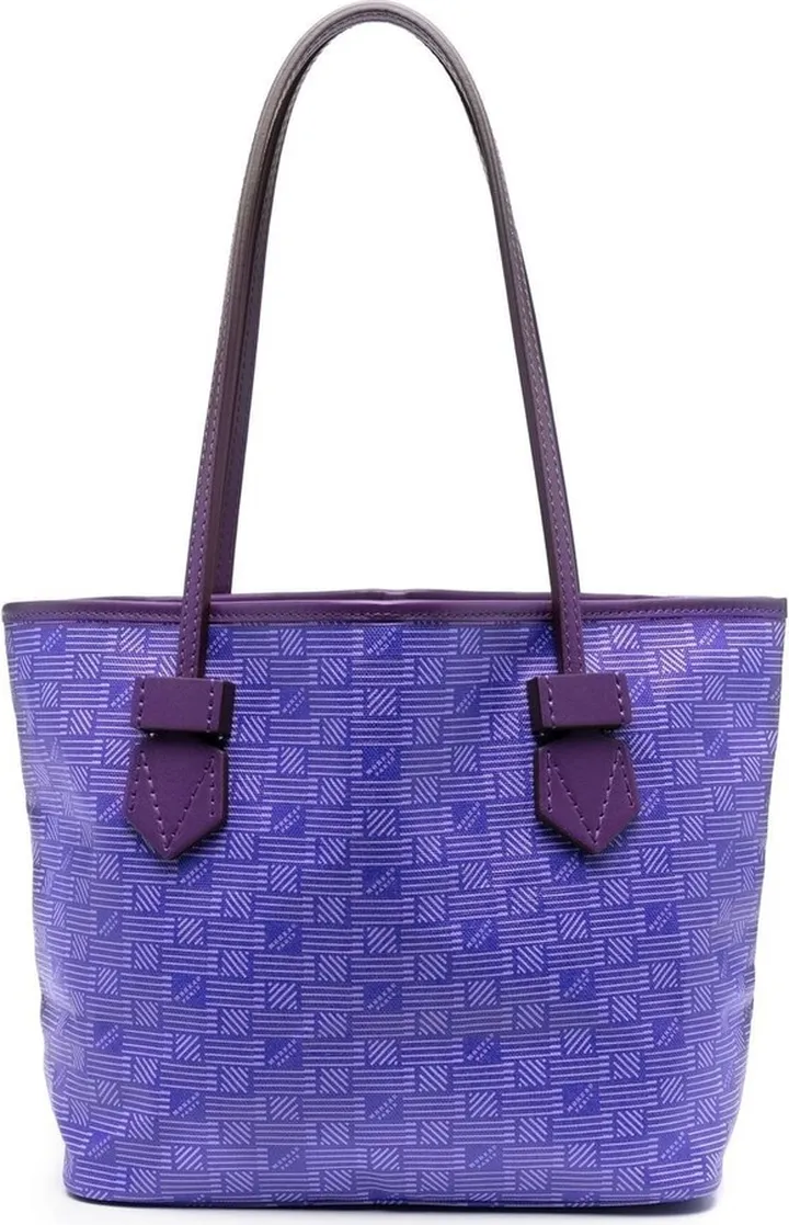 Logo-Print Leather Tote Bag