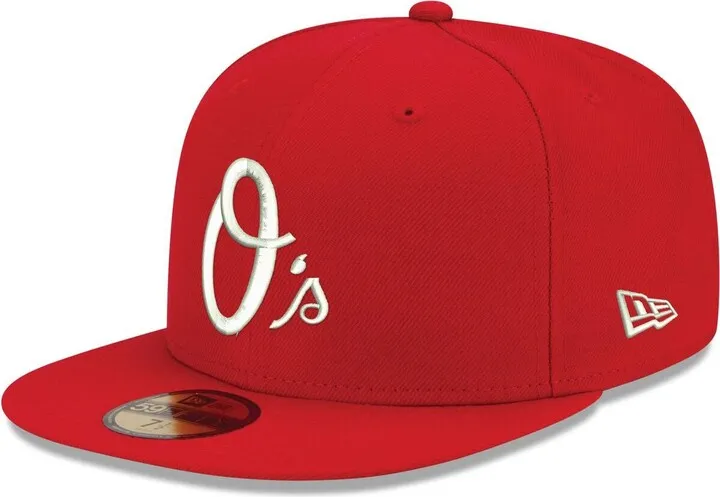 Men's New Era Red Baltimore Orioles White Logo 59FIFTY Fitted Hat