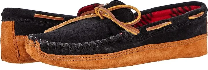 Minnetonka Double Bottom Fleece (Black) Men's Shoes