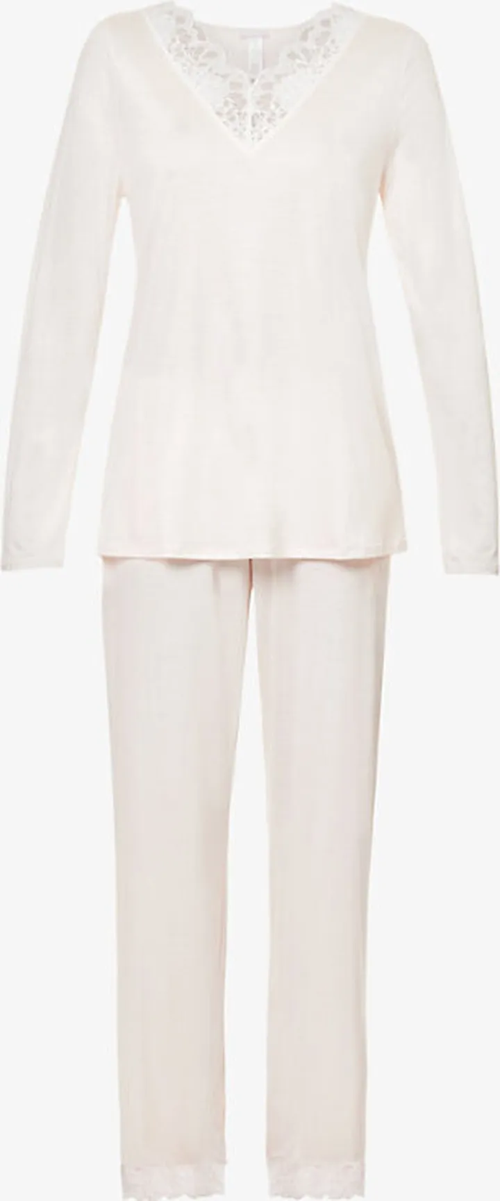Womens Bonbon Mae ace-trim Stretch-jersey Pyjamas