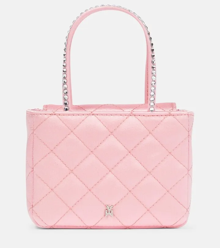 Betty Super Mini quilted satin tote