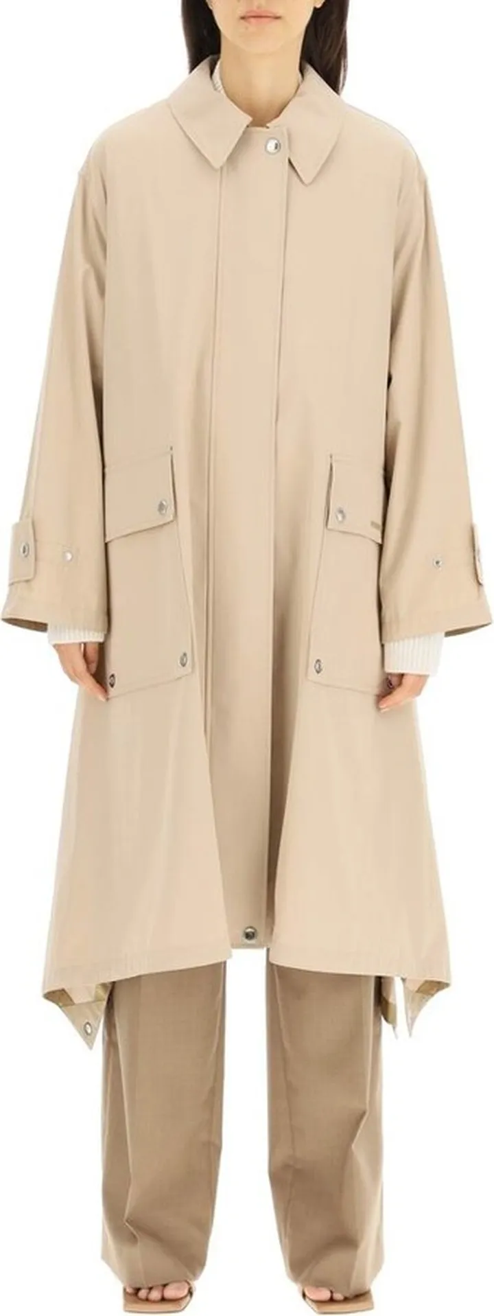 Burberry Draped Panel Trench Coat
