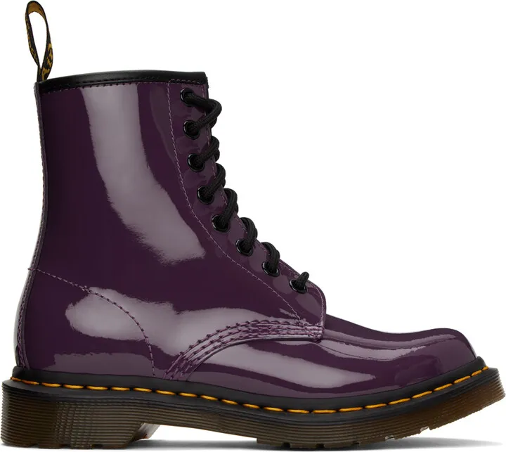 Dr. Martens Purple Patent 1460 Boots