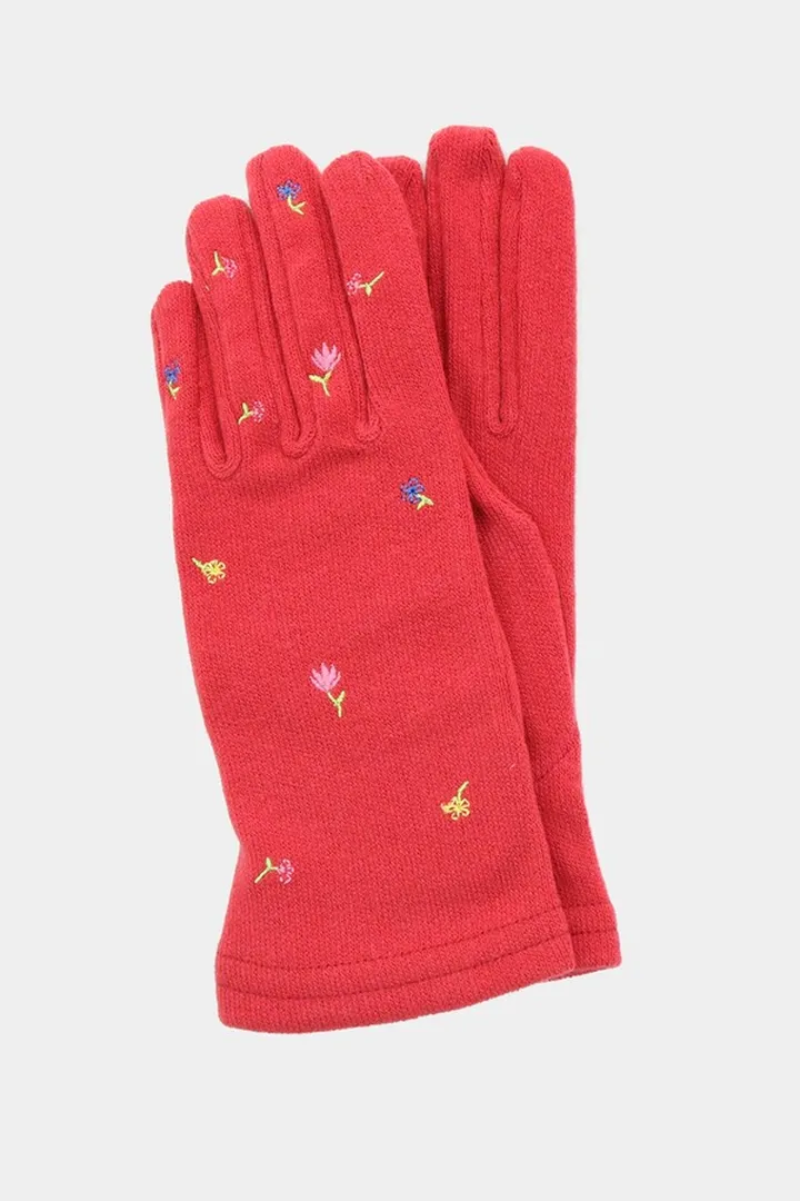 Floral Embroidery Gloves