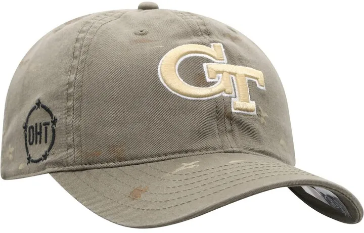 Men's Top of The World Olive Ga Tech Yellow Jackets Oht Military-Inspired Appreciation Ghost Adjustable Hat