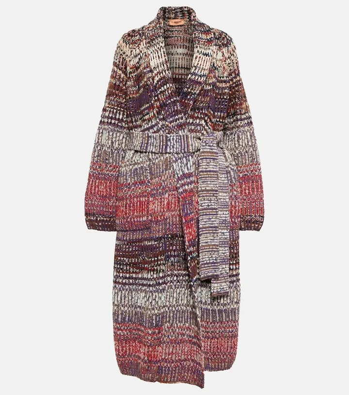 Knitted wool and cotton coat