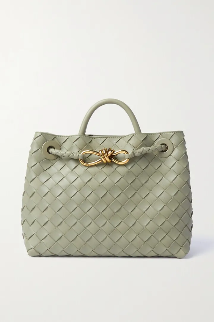 Bottega Veneta - Andiamo Small Intrecciato Leather Tote - Green
