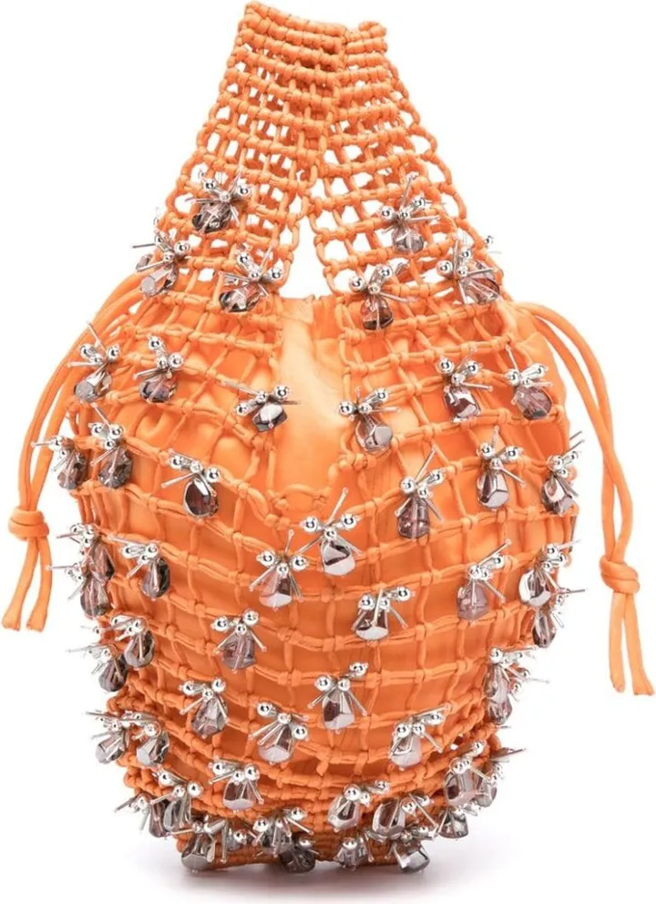 Bead-Embellished Tote Bag