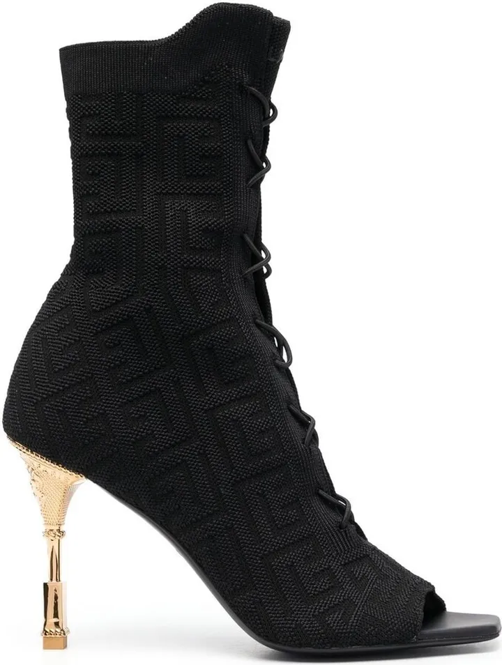 Moneta monogram lace-up boots