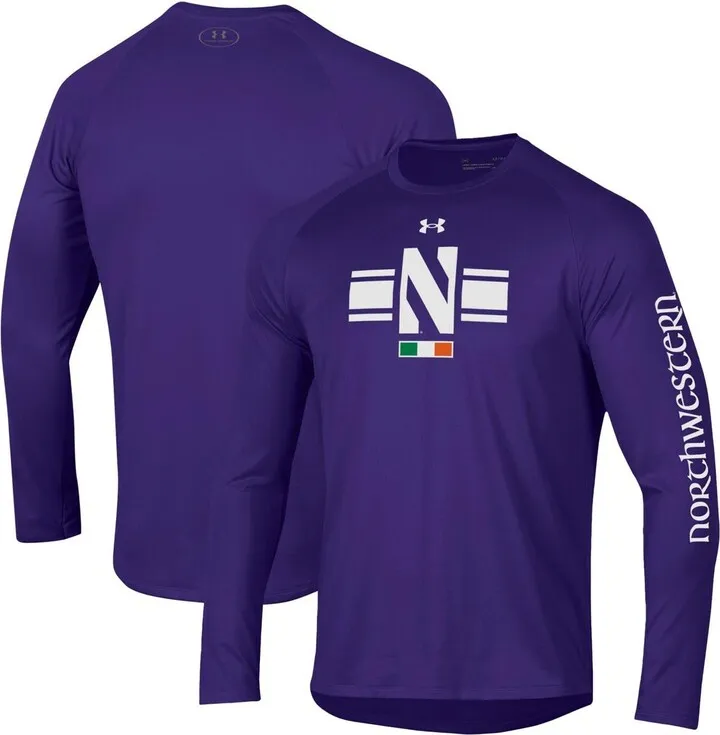 Men's Under Armour Purple Northwestern Wildcats 2022 Aer Lingus College Football Classic Long Sleeve T-shirt