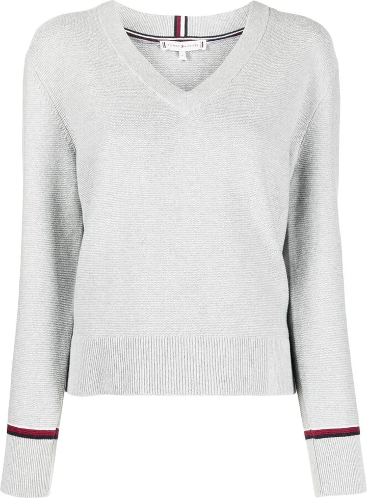 V-neck pullover jumper