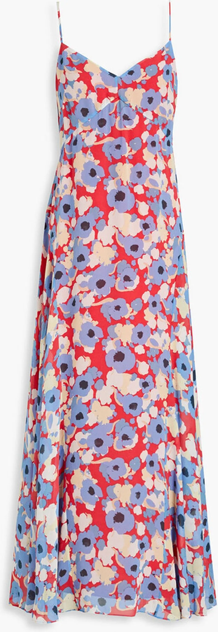 Markus floral-print silk-georgette maxi slip dress