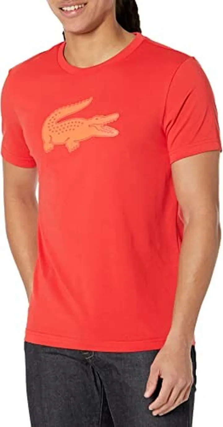 Lacoste Contemporary Collection's Men's Short Sleever Regular-Fit Ultra Dry Croc Graphic Tee Shirt