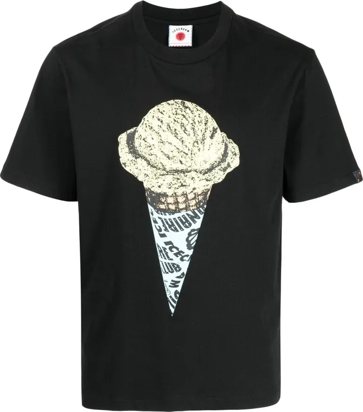 ice-cream print crew-neck T-shirt