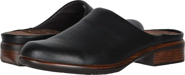 Naot Lodos (Soft Black Leather) Women's Clog Shoes