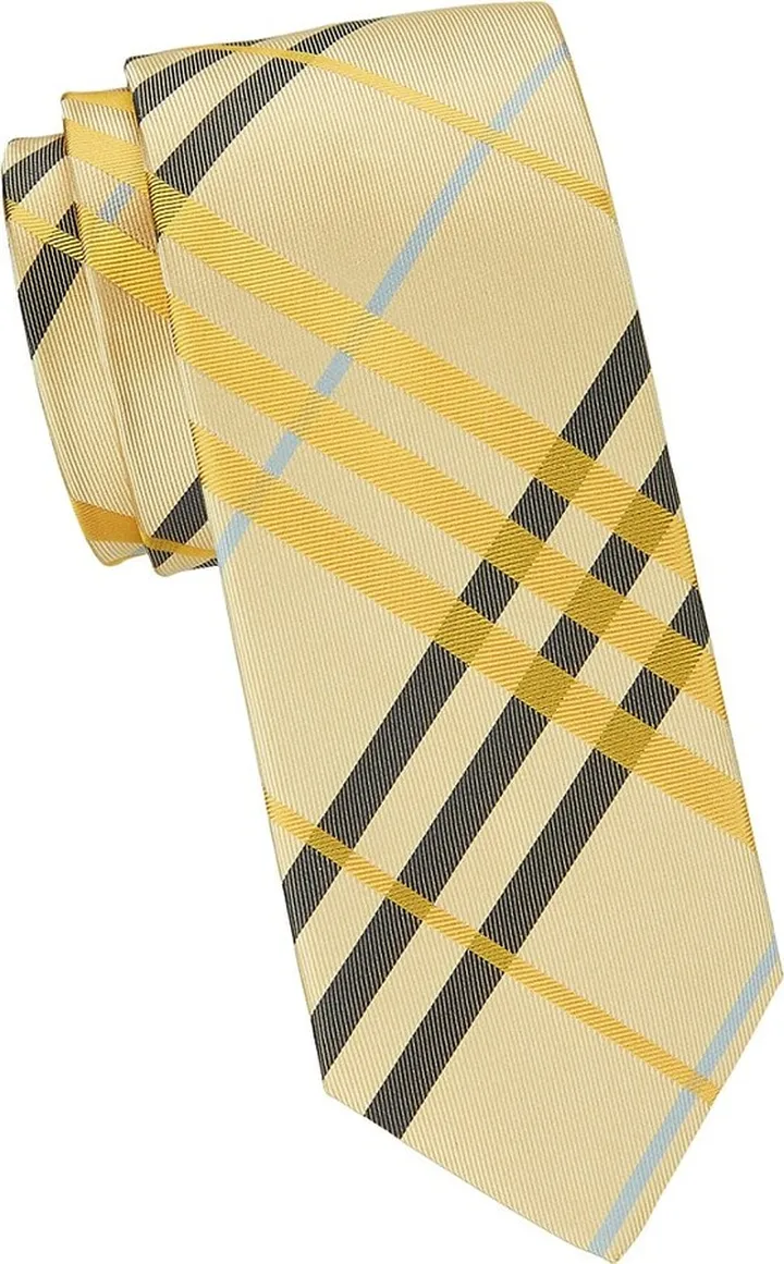 Plaid Silk Slim Tie