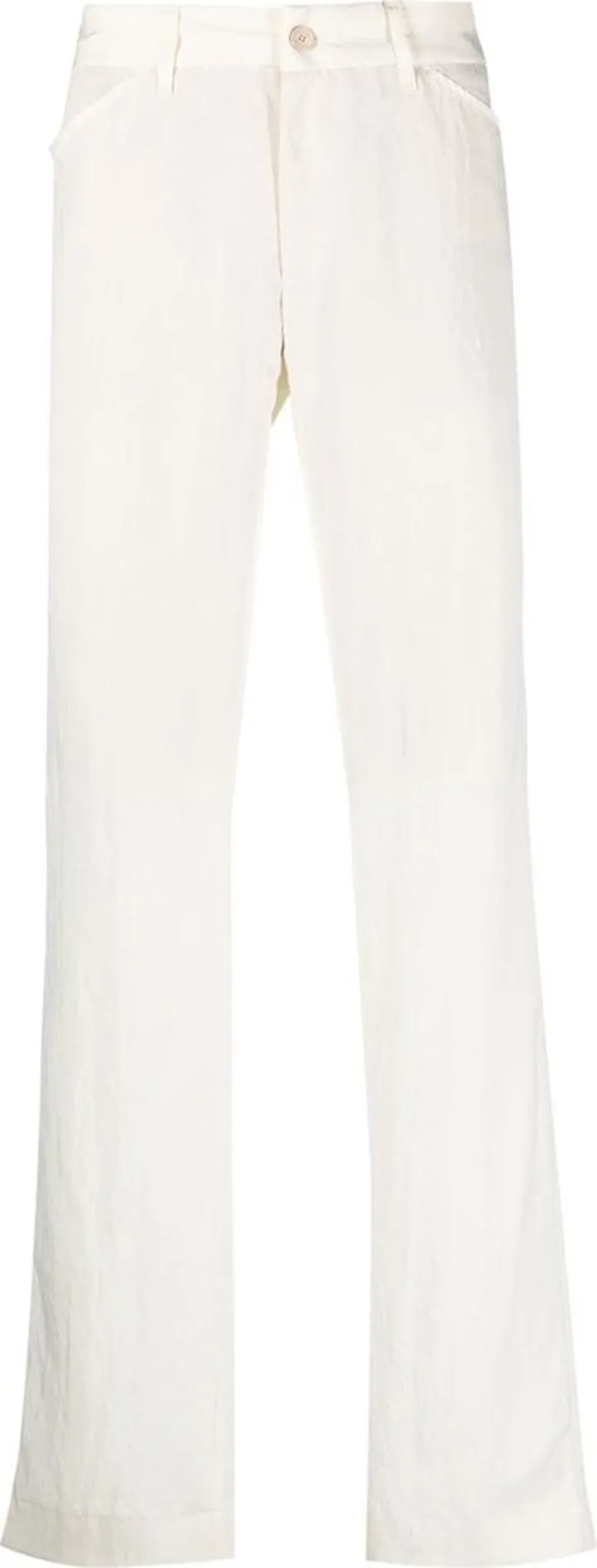 Mid-Rise Straight-Leg Trousers