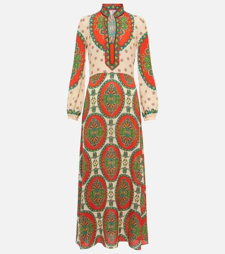 Printed midi dress