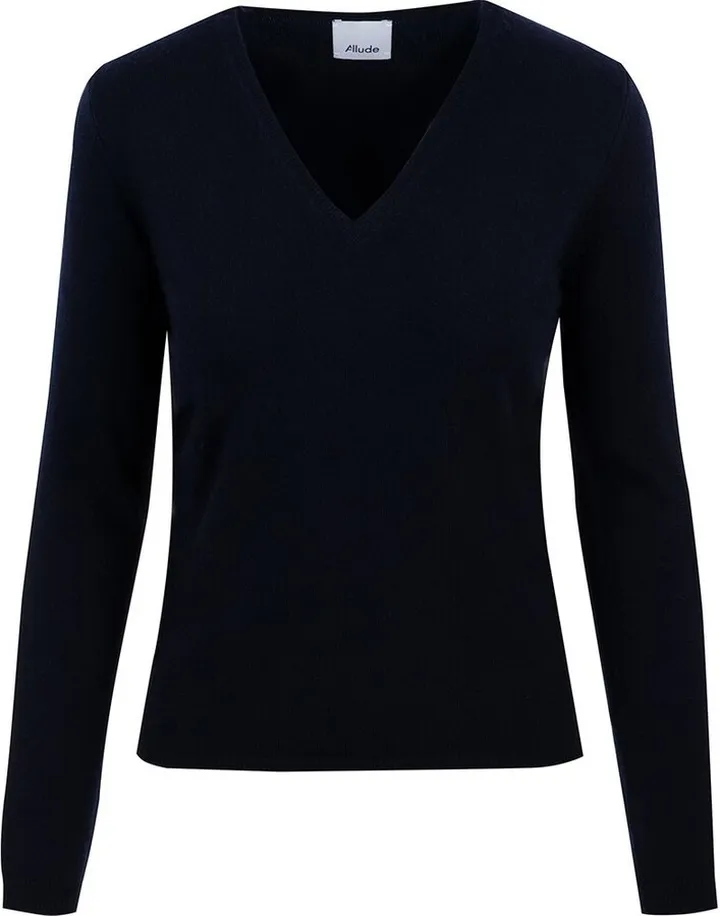 Allude V-Neck Knitted Pullover