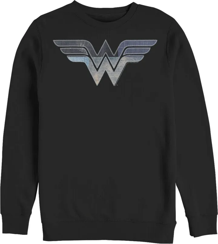 Men's Justice League Patchwork Logo Sweatshirt - Black - X Large