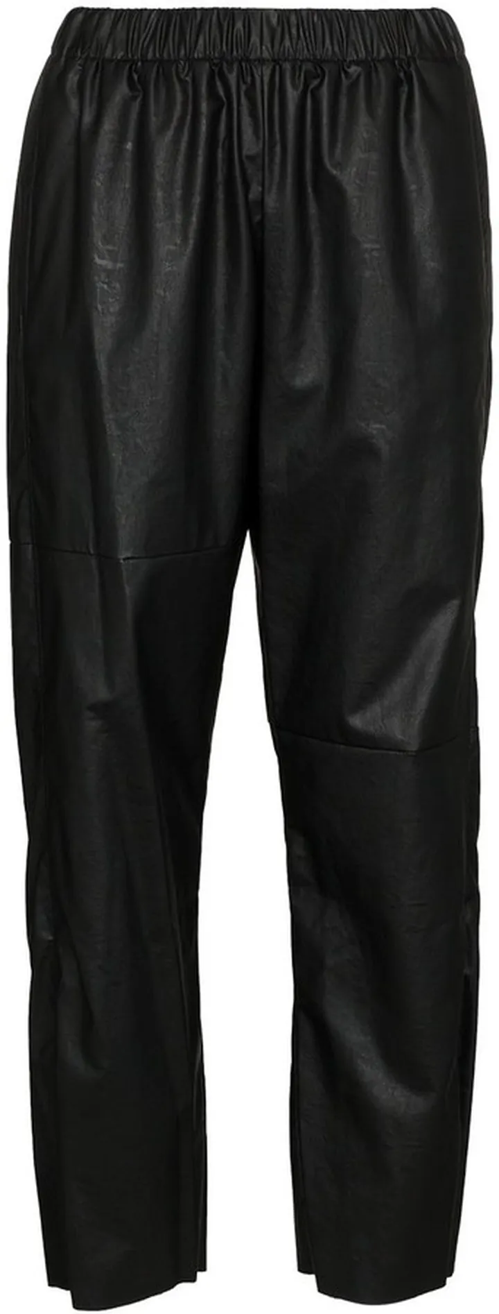 Faux Leather Track Pants