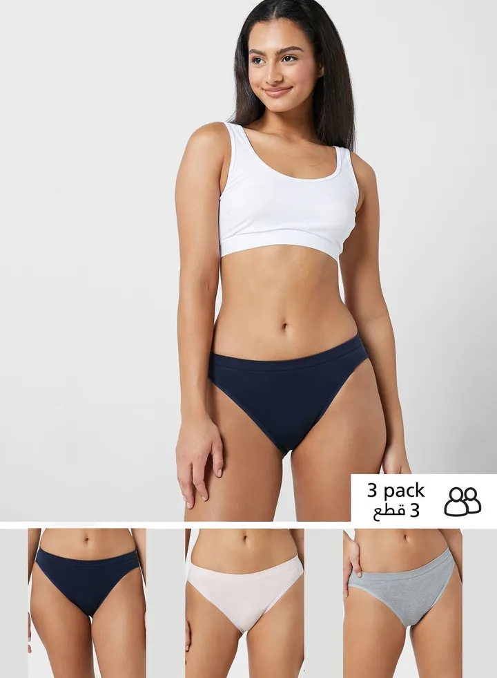 3 Pack High Leg Brief