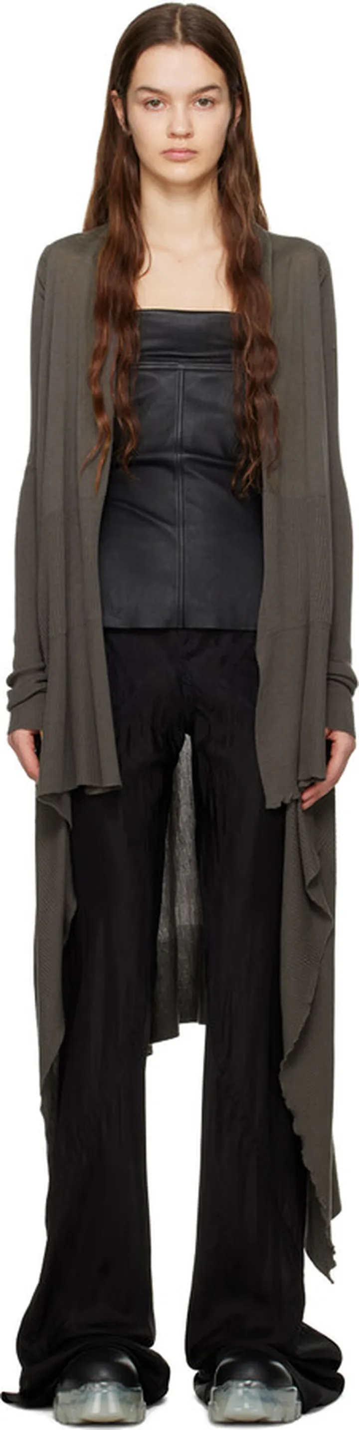 Rick Owens Gray Rasato Cardigan