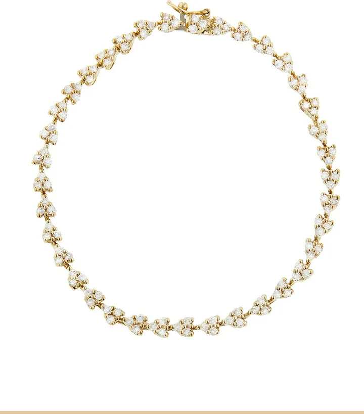 Diamond Lizzie Yellow Gold Tennis Bracelet