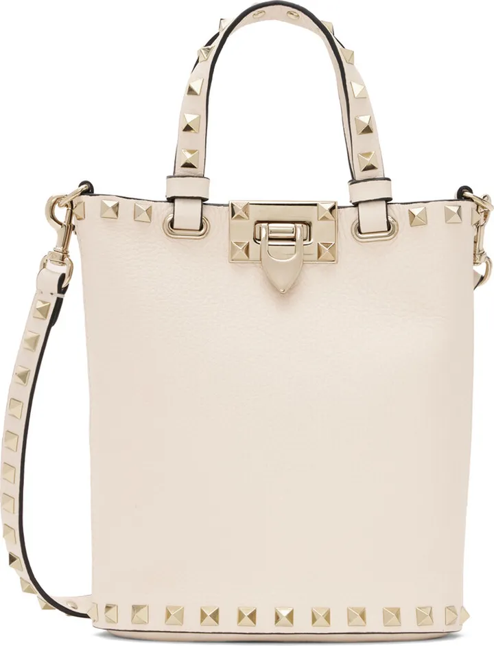 Valentino Garavani Off-White Rockstud Tote