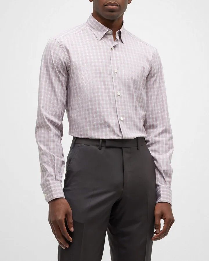 Men's Cotton Check Sport Shirt