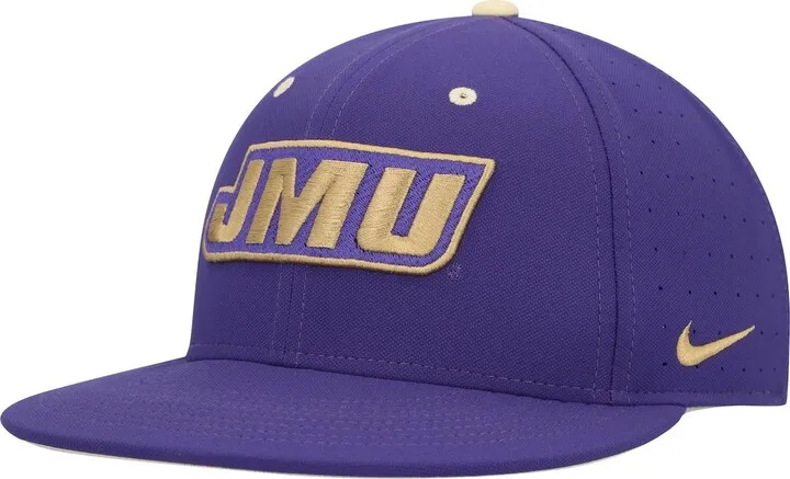 Men's Nike Purple James Madison Dukes True AeroBill Performance Fitted Hat