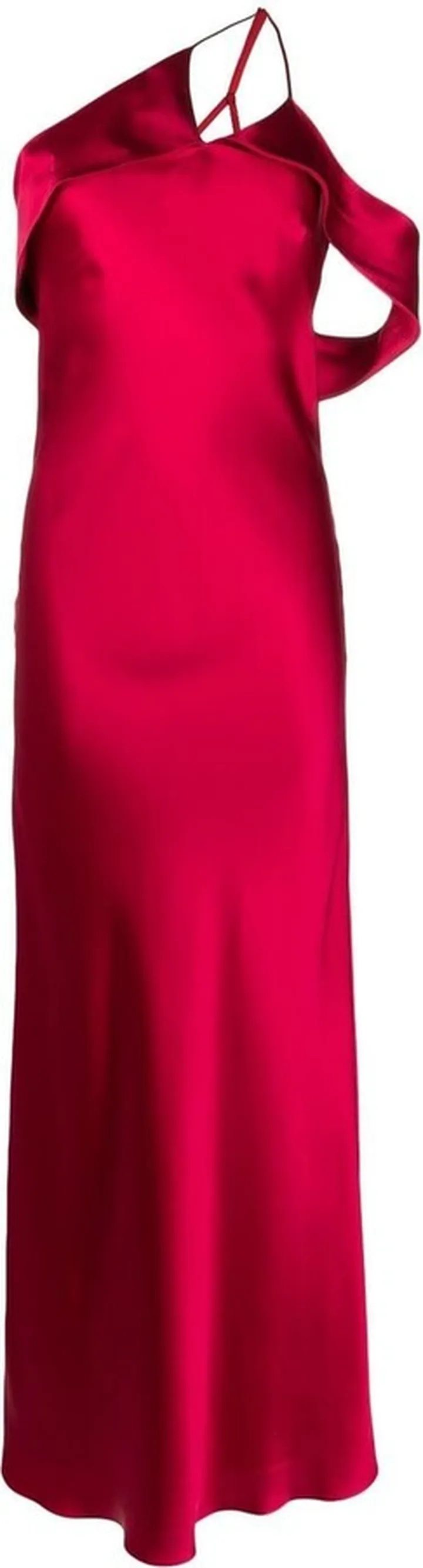 Bias-Cut One-Shoulder Gown